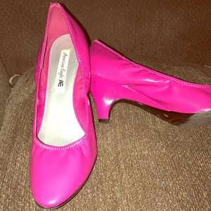 Hot pink heels wore once